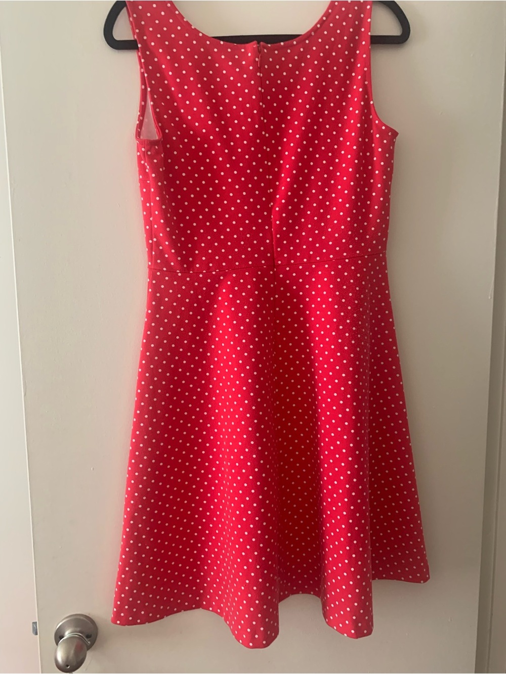 Talbots Red Polka Dot Sleeveless Fit-&-Flare Dress